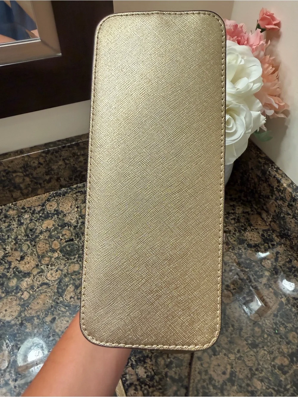 Or best offer :) Michael Kors Metallic Gold Saffiano Dome Crossbody